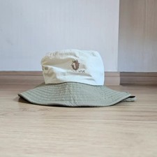 Beige Black Yak Hiking Hat Adjustable Wide Brim Cap