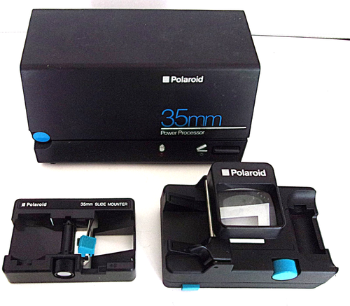 Vintage Polaroid 35mm Film Processor for Slides w/Slide Mounter & Film Cutter - Afbeelding 1 van 8