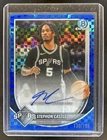2025-26 Bowman Stephon Castle Chrome Auto Autograph Blue X-Fractor #/150 Spurs