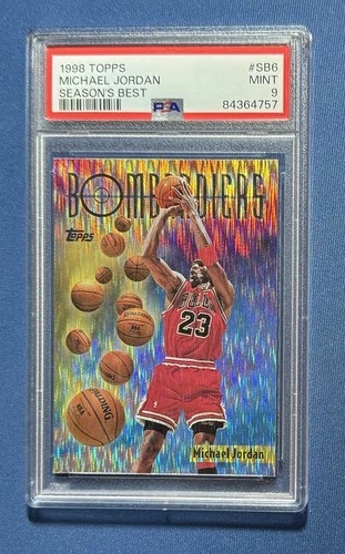 1998 Topps Michael Jordan Season’s Best Bombardiers PSA 9 Bulls SB6