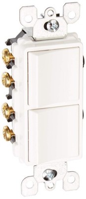 15 Amp, 120/277 Volt, Decora Brand Style 3-Way / 3-Way AC Combination Switch,...