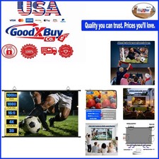 100-Inch Portable HD Projector Screen for Indoor Outdoor 4K ALR Waterproof Gr...