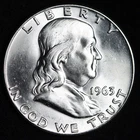1948-D and 63-D  (2) 90% *SILVER Franklin Half Dollars* Brilliant UNC Beautiful!