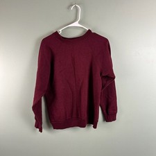 Vintage TULTEX Maroon Crewneck Sweatshirt Blank Medium Raglan Style 70s 80s