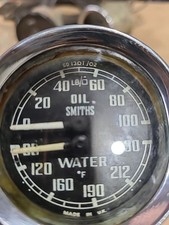 SMITHS AUSTIN HEALEY SPRITE Mk1 DUAL OIL WATER GAUGE FARENHEIGHT