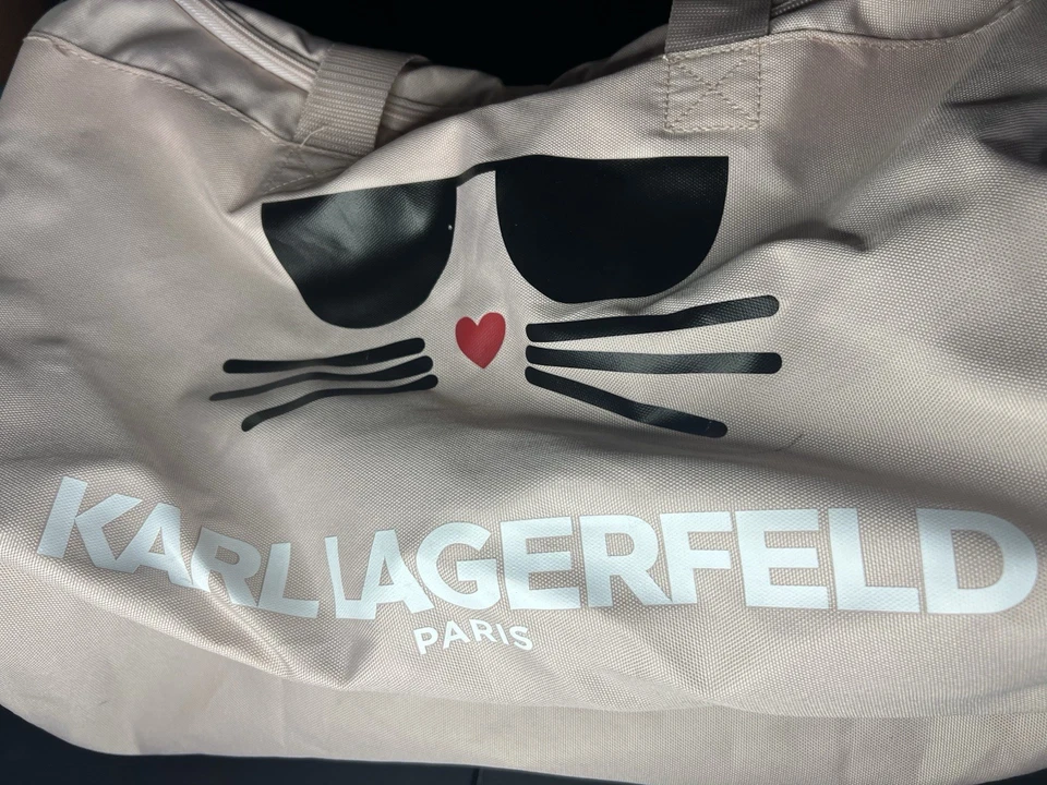 Karl Lagerfeld Paris Duffle Bag, Gym, Travel,Maybelle Cat Pink - Image 2 of 4