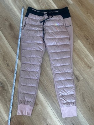 HOLDEN Hybrid Puffer Down Jogger Pants Women's sz M Dark Pink Pls READ