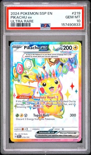 Pikachu Pokémon TCG Professional Sports Authenticator (PSA) Ultra