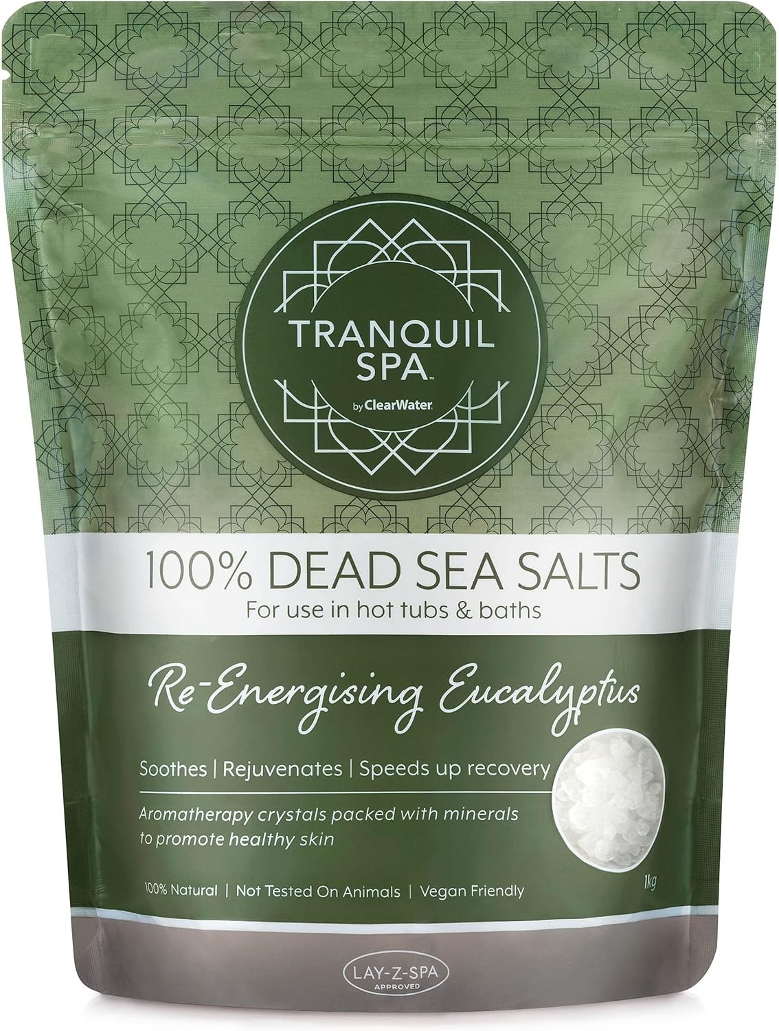 Clearwater Tranquil Spa 100% Dead Sea Salt 1KG, Bath and Hot Tub Salts, Hot Tub
