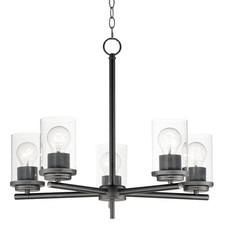 Maxim 10205CL Corona 5 Light 22"W Chandelier - Black