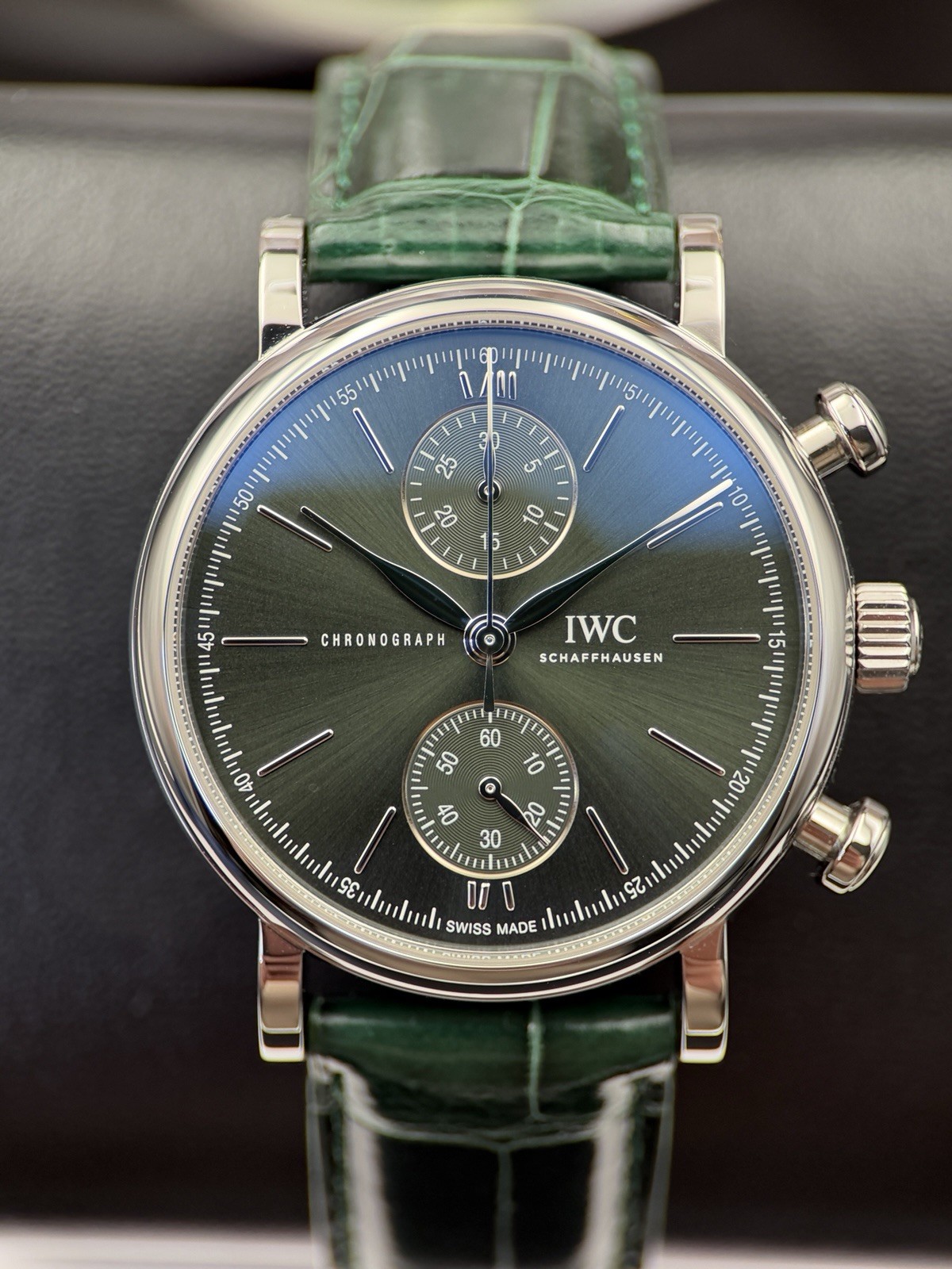 IWC Portofino Chronograph Green Stainless Steel 39mm IW391405 Box & Papers 2024