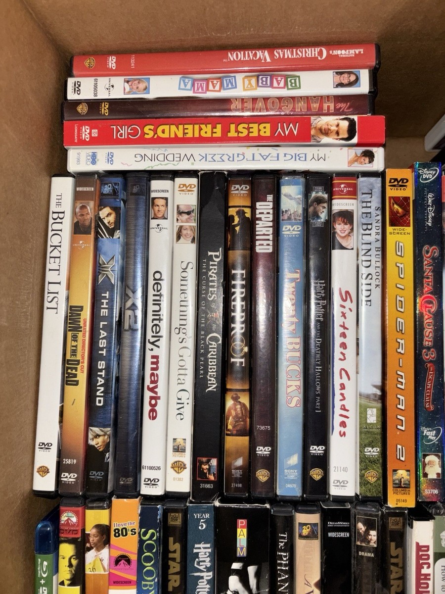 Lot of 142 DVD & Blu-Ray Movies Mixed Genre Comedy Romance Action