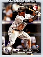 Raimel Tapia 2017 Bowman Rookie Card #78 Colorado Rockies RC. rookie card picture