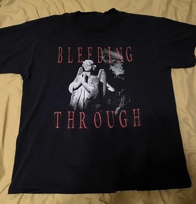 Hot Bleeding Through Band Crying Angel Cotton Black S to 5XL Shirt AA779