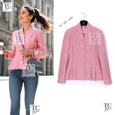 CHANEL Jacket 19C Pink La Pausa Silk Blazer CC Buttons Karl Lagerfeld 38 US6