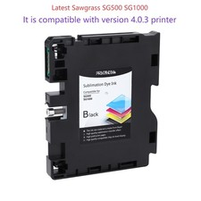 Black Sawgrass Virtuoso SG500 1000 Heat transfer dye Sublimation Ink Cartridges