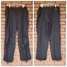 Vintage Y2K Old Navy Track Pants Black M Baggy Wide Leg Elastic Lock Lace