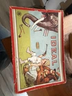 Ideal Vintage Shooting Gallery Toy Set with Tin Animal Targets and Toy Gun