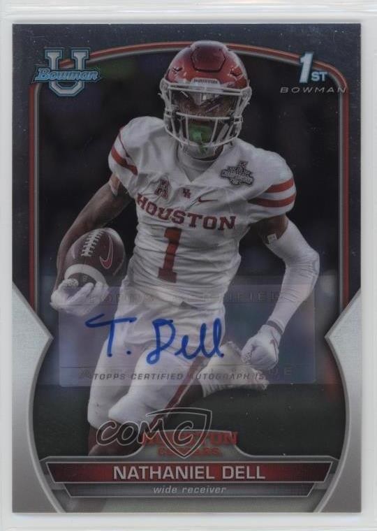 2022 Bowman U Chrome Chrome Prospect Auto Tank Dell Nathaniel Dell #49 Auto 3hd