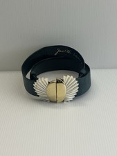 VTG Art Deco Neiman Marcus Signed Judith Lieber Mother Pearl Belt Reptile Patter
