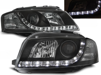 Scheinwerfer Paar Audi A3 8P 03-08 Tagfahrlicht LED Schwarz