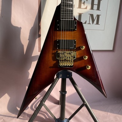 6 String Electric Guitar HH Pickups Double Tremolo Bridge Rosewood fingerboard