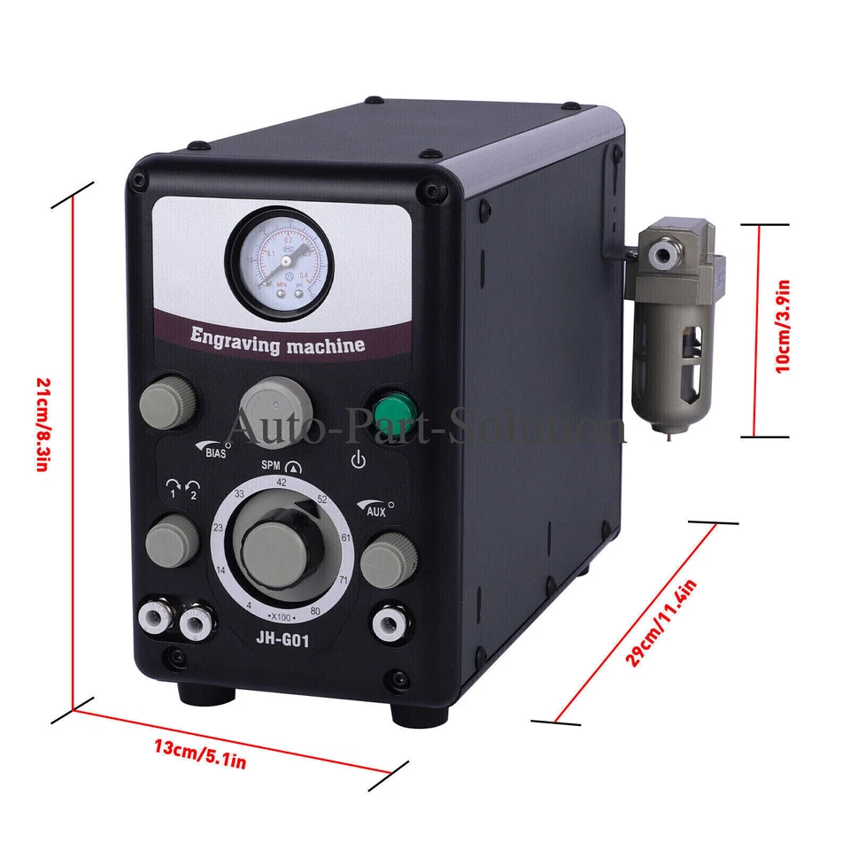 110V/60HZ Jewelry Pneumatic Engraving Machine Pneumatic Engraver Double Head NEW - Image 2 of 4