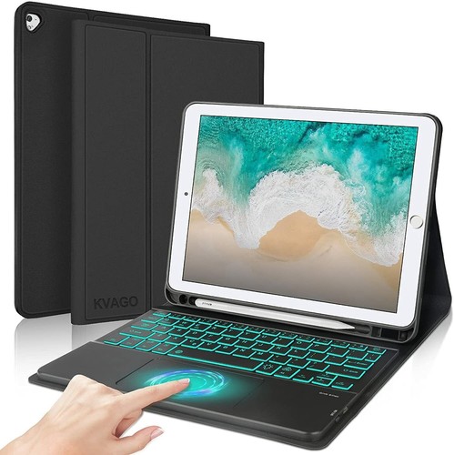 For iPad 10th 9th 8th 7th 6/5th Gen Air 3/2/1 Smart Case With Touchpad Keyboard - Picture 27 of 44