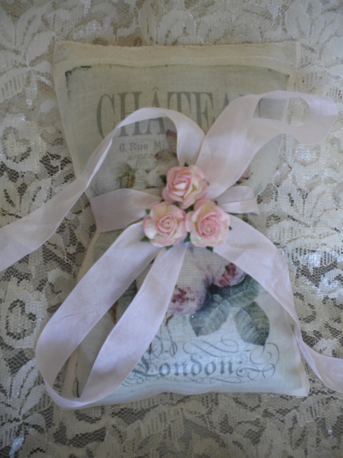 Lavender Potpourri Sachet: Shabby Chic Vintage London, Paris
