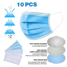  USA Seller High Quality Protective Face Mask 10PC 