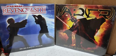 COLLECTORS CALENDERS ~ STAR WARS REVENGE OF THE SITH & DARTH VADER  2005-2006