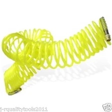 25ft 1/4" Recoil Air Hose Re Coil Spring Ends Pneumatic Compressor Tools 200 psi