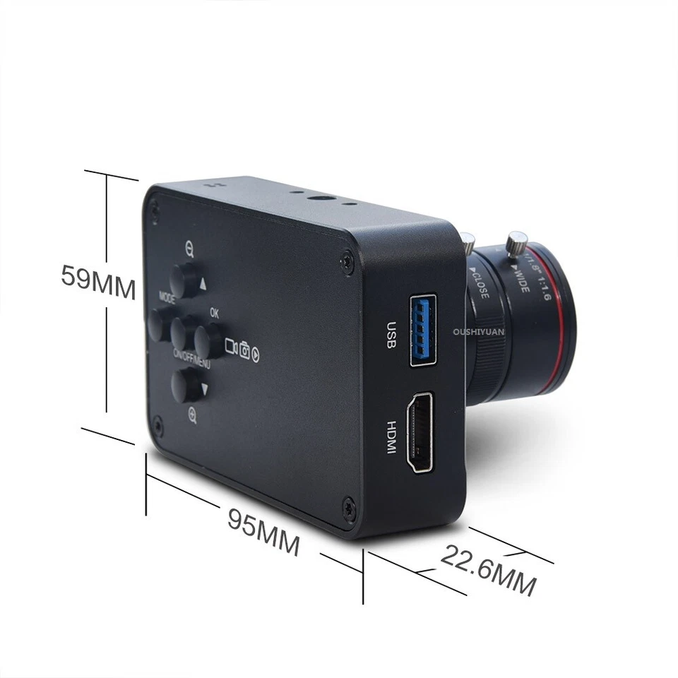12MP HDMI Camera HD1080P USB  Streaming Webcam Recording 4K@30FPS 6-12mm Lens - Image 4 of 4