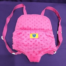 Build a Bear Workshop Pink Bear Backpack Carrier With Adjustable Straps Soft VGU