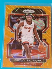 2021-22 Panini Prizm Basketball Orange Prizm 16/60 - #39 Precious Achiuwa