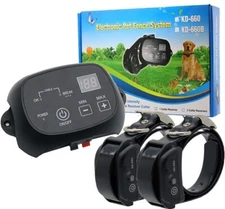 2 Pet Dog Wireless Fence System Containment Electric Remote Shock Bark E Collar