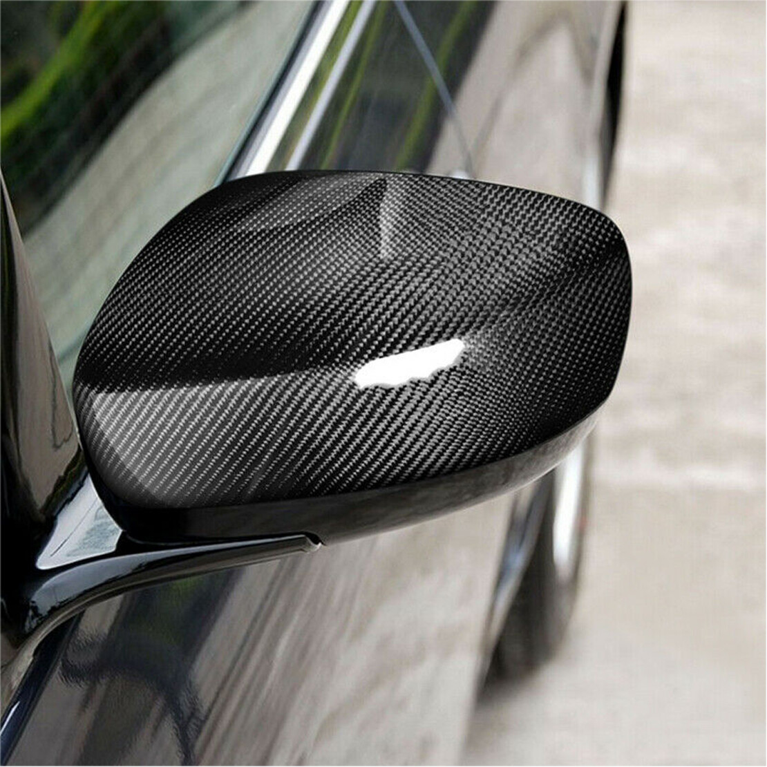 Fit for Infiniti G35 20072008 2pcs Carbon Fiber Rearview Side Mirror