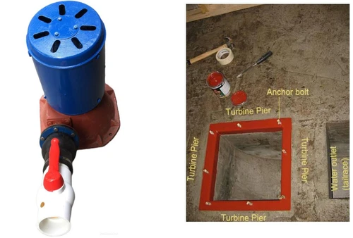 2KW 220V Hydrogenerator Wasserkraft 1000U/min Schrägschlag-Wasserrad Turbine - Bild 8 von 19
