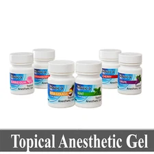 5 Bottles Mark3 Dental Topical Anesthetic Gel 20% Benzocaine 1OZ Jar - 6 Flavors