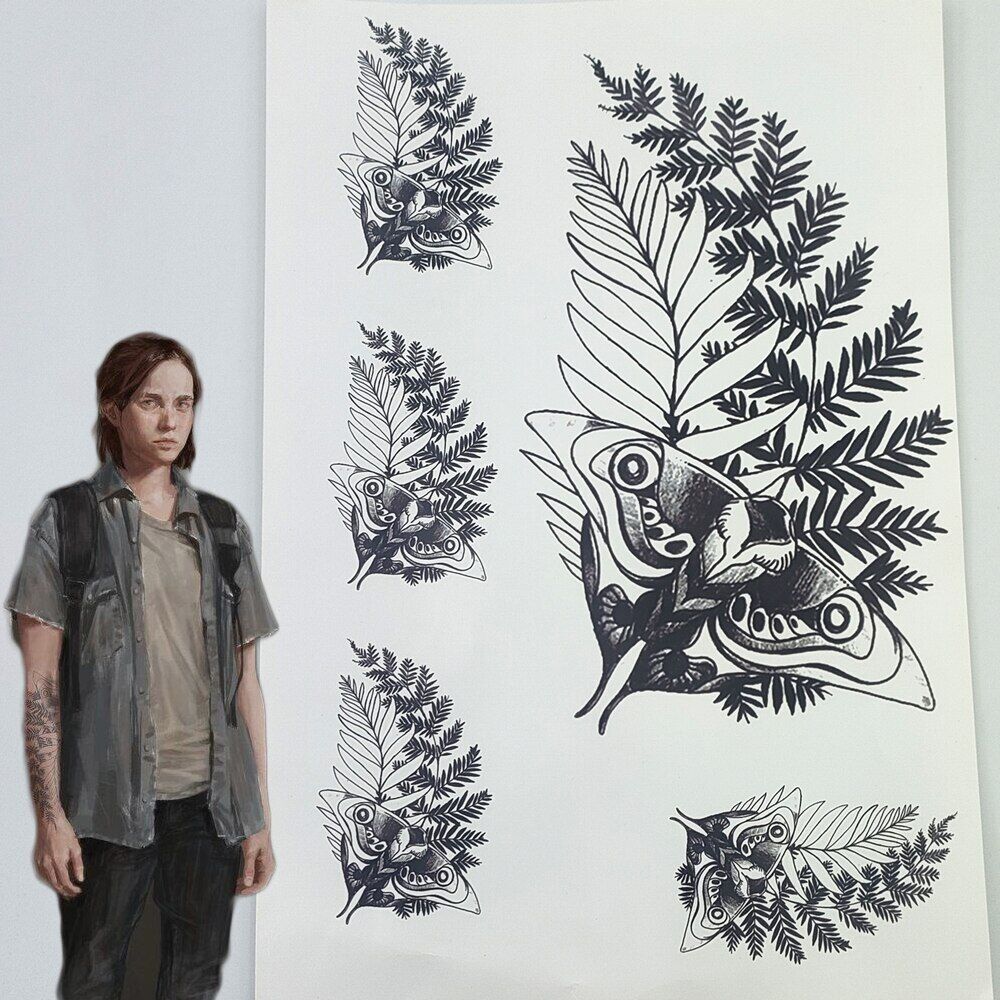 Ellie Tattoo Sticker Last of US Cosplay Props Temporary Tattoo