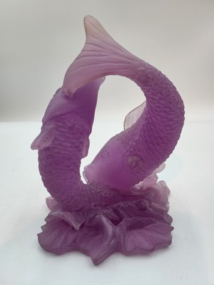 Resin Mauve Koi Fish Figurine