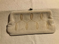 Vintage White Beaded Clutch Purse, Handmade in Japan, Beautiful Condition