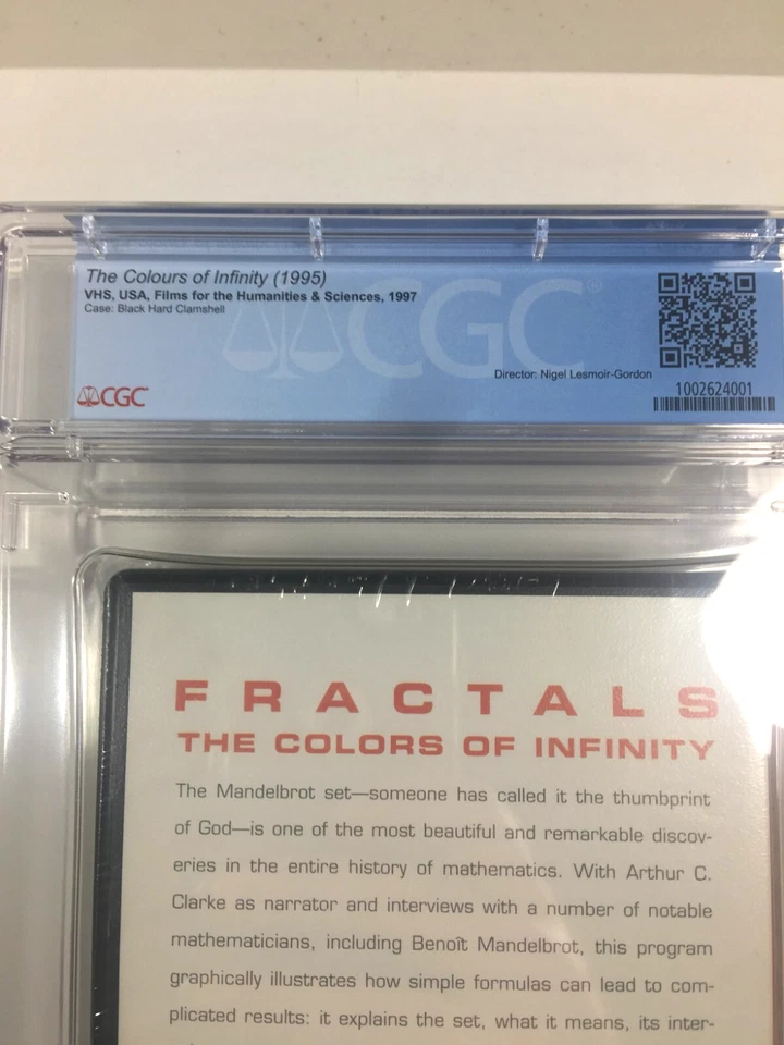 CGC Graded 9.8 Fractals: The Colors of Infinity VHS 1997 Arthur C. Clarke NEW A+ - Image 4 of 4