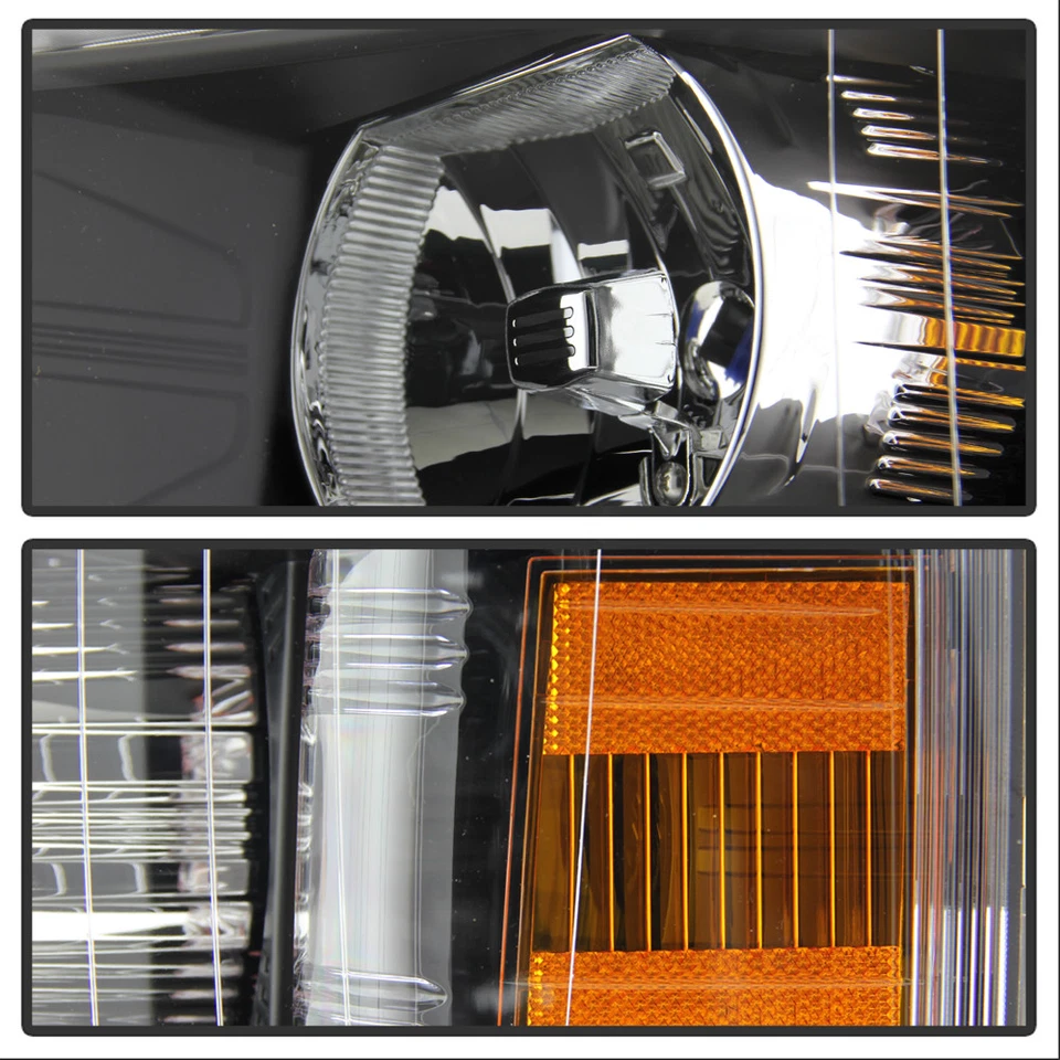 Black 2007-2013 Chevy Silverado 1500 2500 3500 Headlights Headlamps 08 09 10 11 - Image 4 of 4