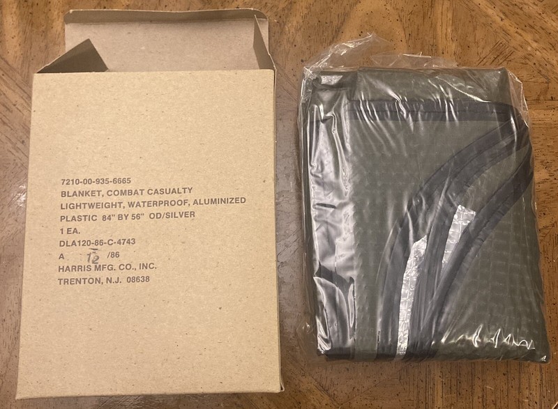Emergency Survival Aluminized OD Silver 84”x56” Blanket New In Box US Military