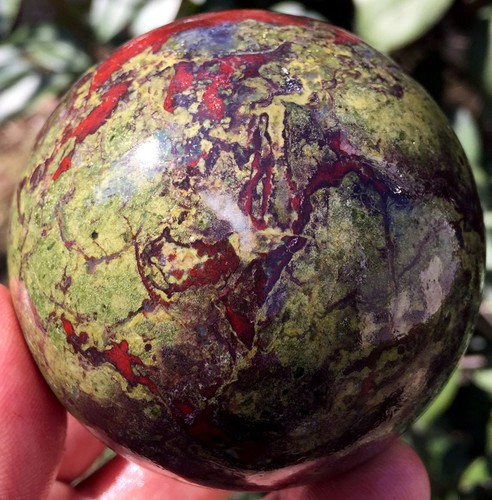 2.72"551g WOW! Gorgeous Green Red Dragon BloodStones Gem Crystal Sphere ip0897 - 第 10/12 張圖片