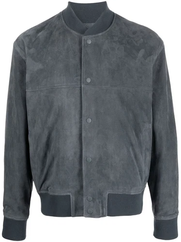 NWT Vince Desert Leaf Gray Goatskin Suede Leather Coach Bomber Jacket Sz S $1250 - product listing photo
