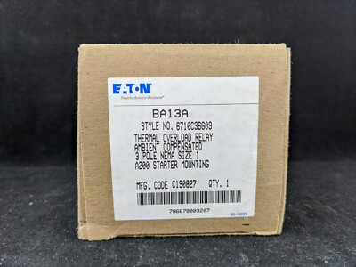 Eaton BA13A TYPE B BLOCK O L RELAY, SIZE 1, 3 POLE AMB COMP STARTER