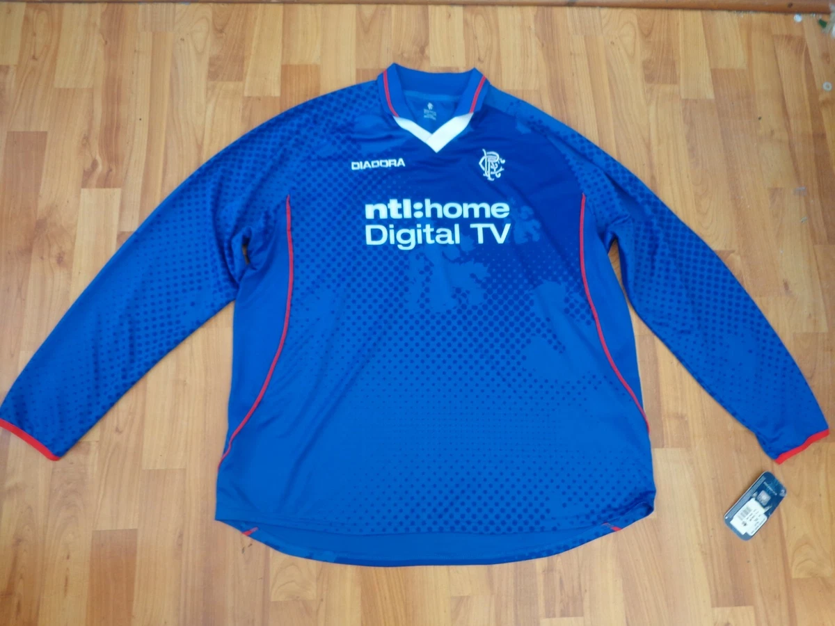 Maillot De Football Écosse 2003/2004 Domicile Diadora - Taille L, Manches Longues, Numéro 16, Occasion Bon état