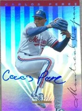 Carlos Perez Autographed 1995 Leaf Limited #103 Rookie Card
